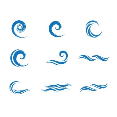 Dalga sembolü vektör illüstrasyon tasarımı