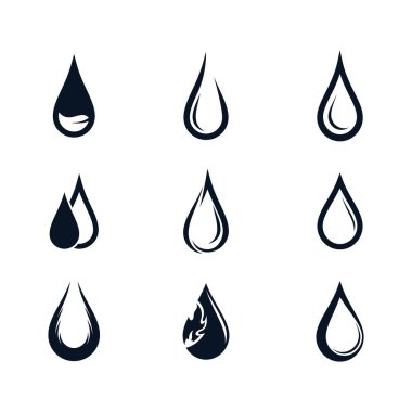 Yağ damlası ikon vektör çizimi tasarımı