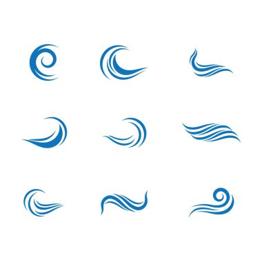 Dalga sembolü vektör illüstrasyon tasarımı