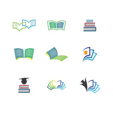 Kitap vektörü simgesi resimleme tasarımı