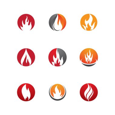 Ateş sembolü vektör illüstrasyonu