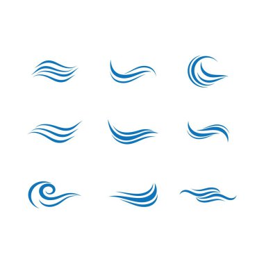 Dalga sembolü vektör illüstrasyon tasarımı