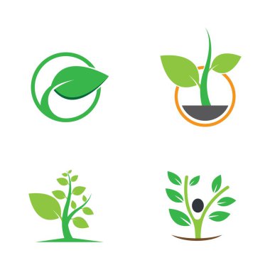 Ekoloji logosu şablon vektör resimlemesi