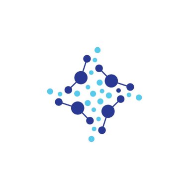 Molekül logo şablonu vektör resimleme tasarımı