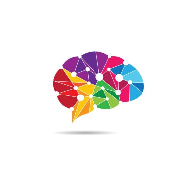 Beyin logosu şablon vektör illüstrasyon tasarımı