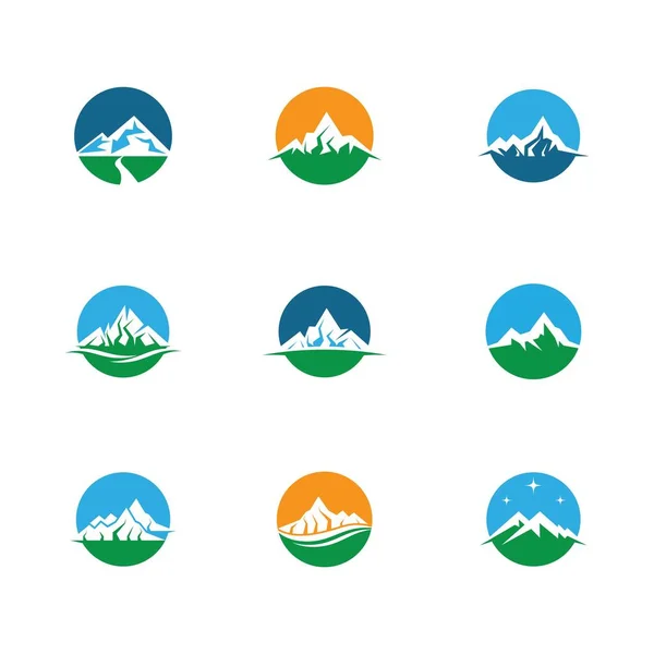 Montanha Vetor Ícone Ilustração Design — Vetor de Stock