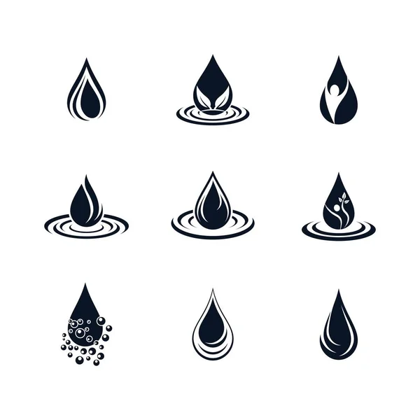 Icono Gota Aceite Vector Ilustración Diseño — Archivo Imágenes Vectoriales