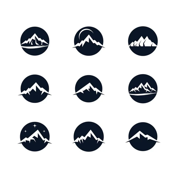 Montaña Vector Icono Ilustración Diseño — Archivo Imágenes Vectoriales