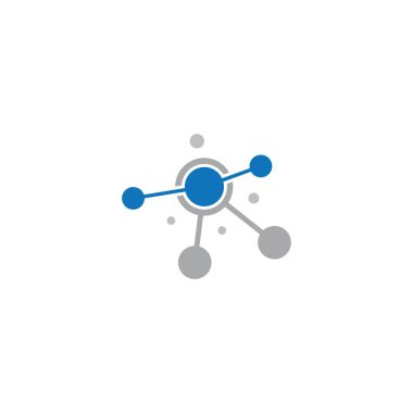 Molekül logo şablonu vektör resimleme tasarımı
