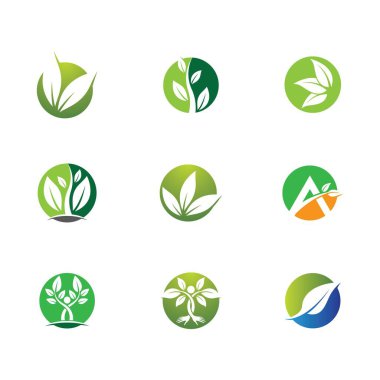 Yaprak sembolü vektör illüstrasyonu