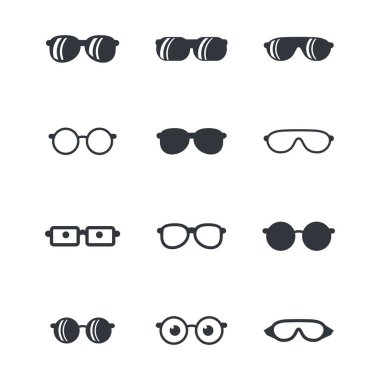 Gözlük vektör simgesi resimleme tasarımı