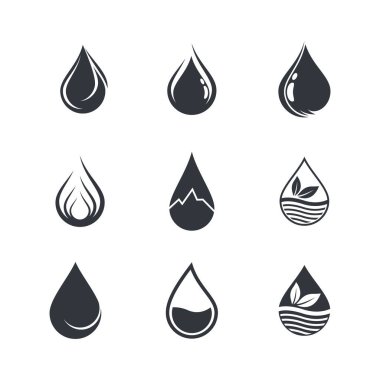 Yağ damlası ikon vektör çizimi tasarımı