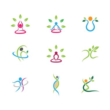 Wellnes sembol vektör illüstrasyonu