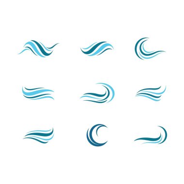Dalga sembolü vektör illüstrasyon tasarımı