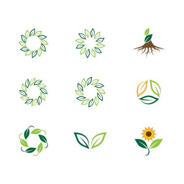 Yaprak sembolü vektör illüstrasyonu