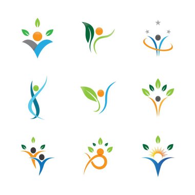 Wellnes sembol vektör illüstrasyonu