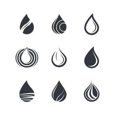 Yağ damlası ikon vektör çizimi tasarımı