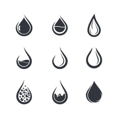 Yağ damlası ikon vektör çizimi tasarımı