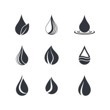 Yağ damlası ikon vektör çizimi tasarımı