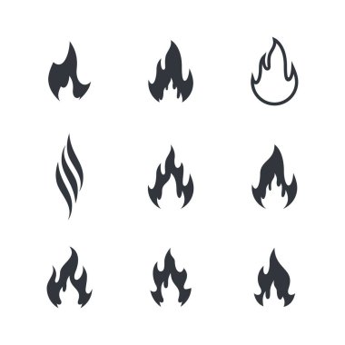 Ateş sembolü vektör illüstrasyonu