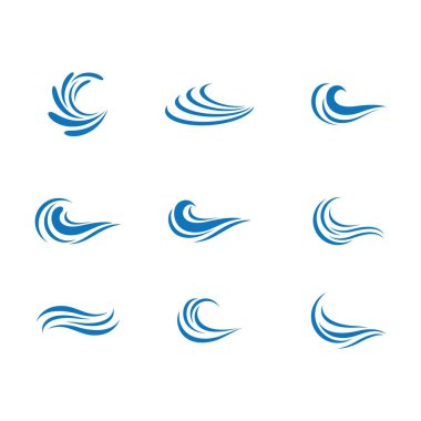 Dalga sembolü vektör illüstrasyon tasarımı