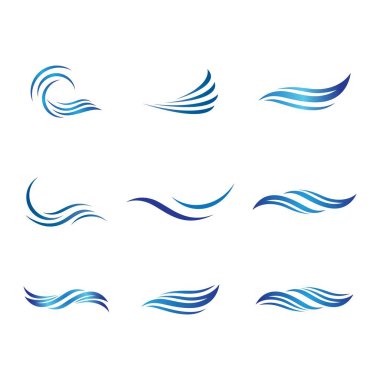 Dalga sembolü vektör illüstrasyon tasarımı