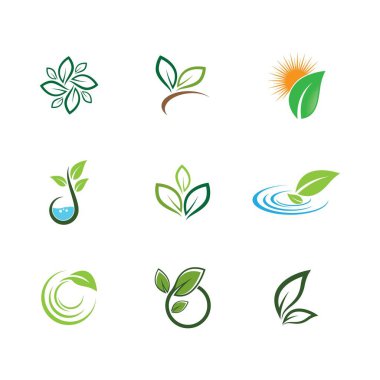 Yaprak sembolü vektör illüstrasyonu