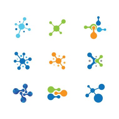 Molekül vektör resimleme tasarımı