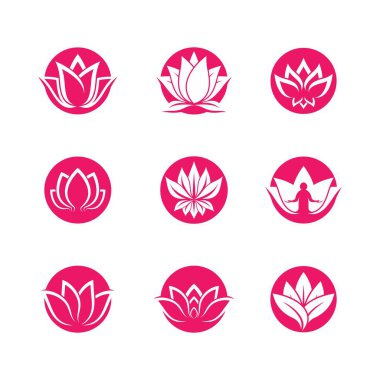Lotus sembolü vektör illüstrasyonu