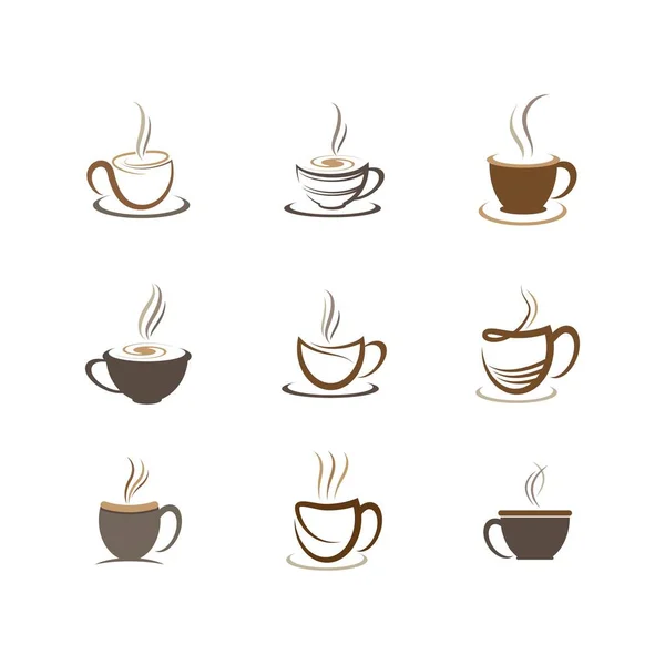 Copo Café Símbolo Ícone Vetor Ilustração Design —  Vetores de Stock