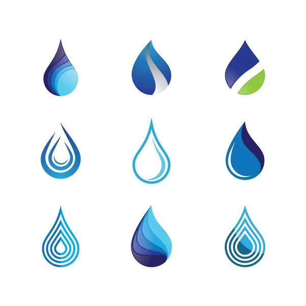 Ilustração Ícone Vetor Gota Água — Vetor de Stock