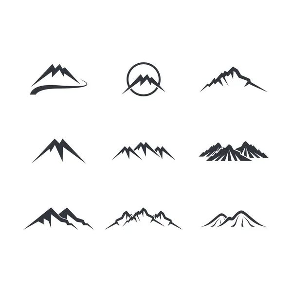 Montaña Vector Icono Ilustración Diseño — Archivo Imágenes Vectoriales