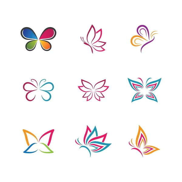 Mariposa Vector Icono Ilustración Diseño — Archivo Imágenes Vectoriales