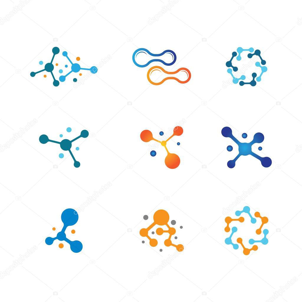 Molecule vector icon illustration design