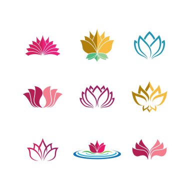 Lotus sembolü vektör illüstrasyonu
