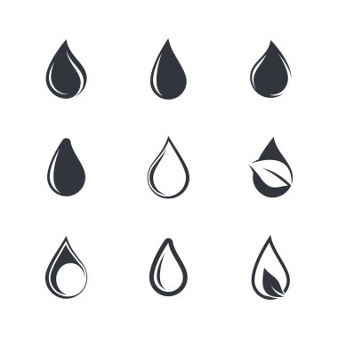 Yağ damlası ikon vektör çizimi tasarımı