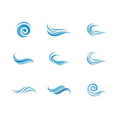 Dalga sembolü vektör illüstrasyon tasarımı