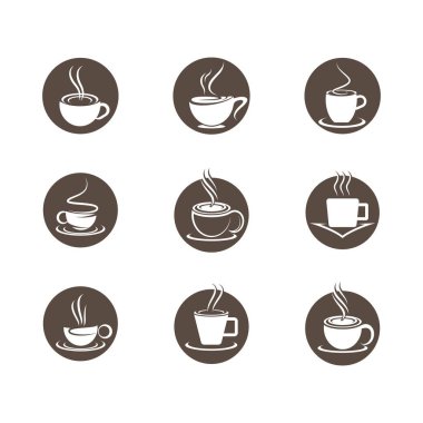 Kahve fincanı sembolü vektör illüstrasyon tasarımı