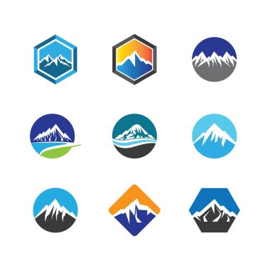 Dağ vektörü illüstrasyon tasarımı