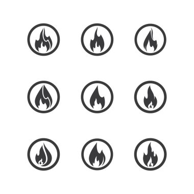 Ateş sembolü vektör illüstrasyonu