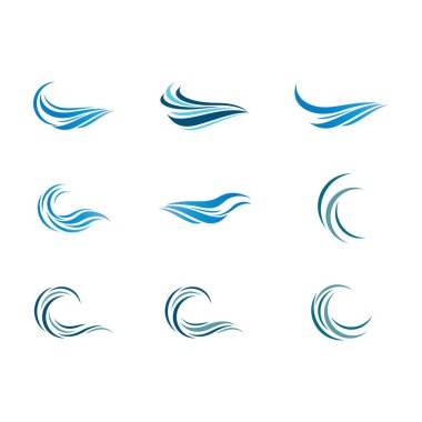 Dalga sembolü vektör illüstrasyon tasarımı