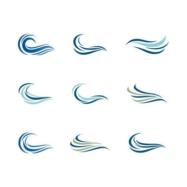 Dalga sembolü vektör illüstrasyon tasarımı