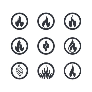 Ateş sembolü vektör illüstrasyonu