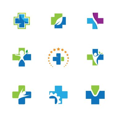 Tıbbi çapraz vektör resimleme tasarımı