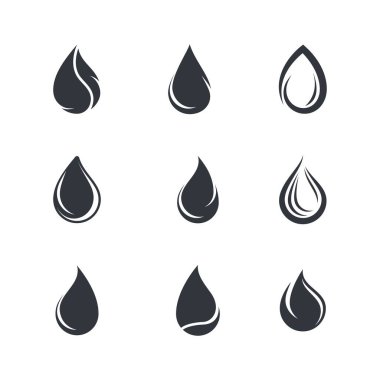 Yağ damlası ikon vektör çizimi tasarımı