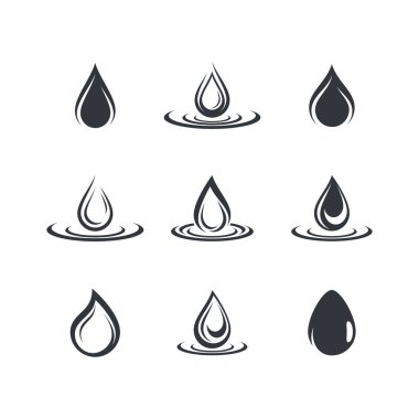 Yağ damlası ikon vektör çizimi tasarımı