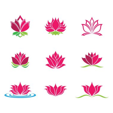 Lotus sembolü vektör illüstrasyonu