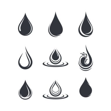 Yağ damlası ikon vektör çizimi tasarımı