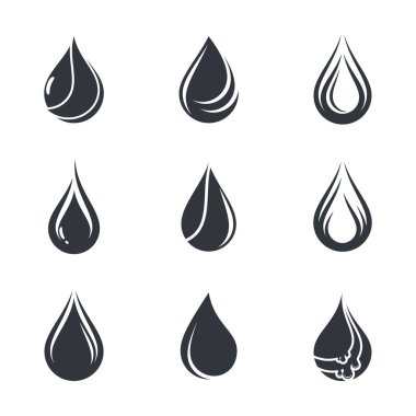 Yağ damlası ikon vektör çizimi tasarımı