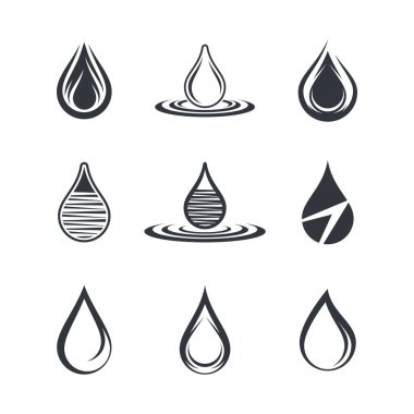 Yağ damlası ikon vektör çizimi tasarımı